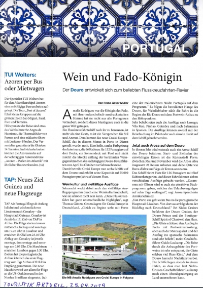 Wein und Fado-Königin auf dem Douro